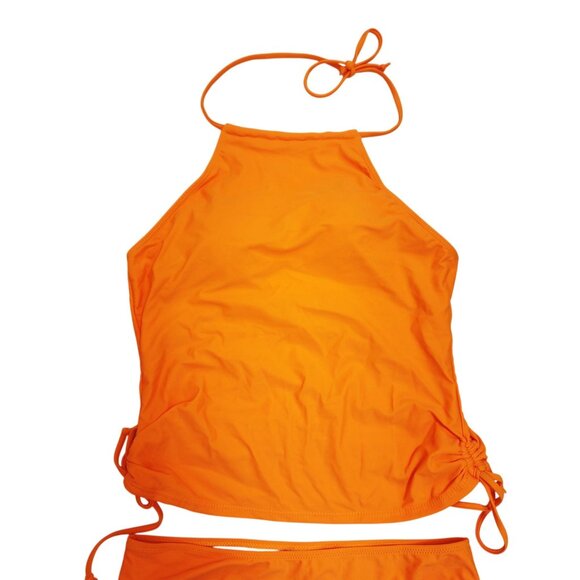 Orange Tankini Swimsuit Set  Halter Top & Bottoms  Size L  Beachsissi   Swimwear - Picture 3 of 5